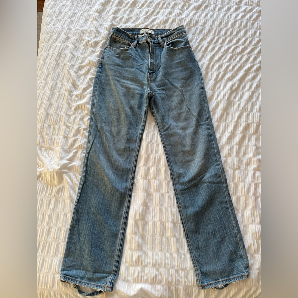 Abercrombie & Fitch Blue Straight Leg Jeans